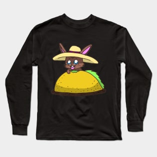 Sombrero Bunny Loves Tacos Long Sleeve T-Shirt